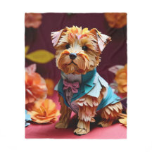 Paper Rococo Norfolk Terrier Pastel Colours