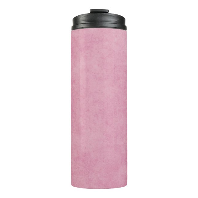 Paper rose pink texture spring thermal tumbler (Front)
