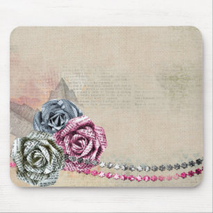 Paper Roses Mouse Pad