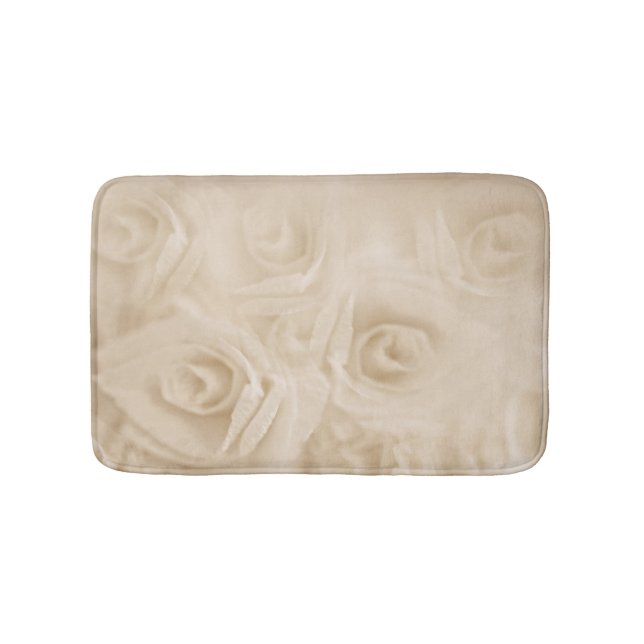 Paper Roses Sepia Bath Mat (Front)