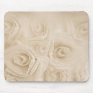 Paper Roses Sepia Mouse Pad