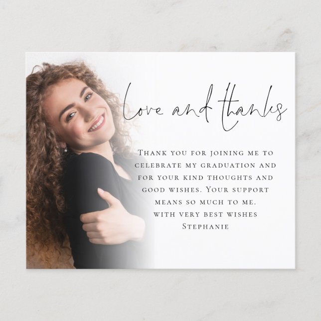 PAPER  Script 6 Photo Graduation Love Thanks (Front)