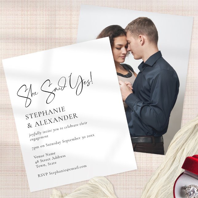 PAPER She Said Yes Script Photo Engagement Invite (Creator Uploaded)