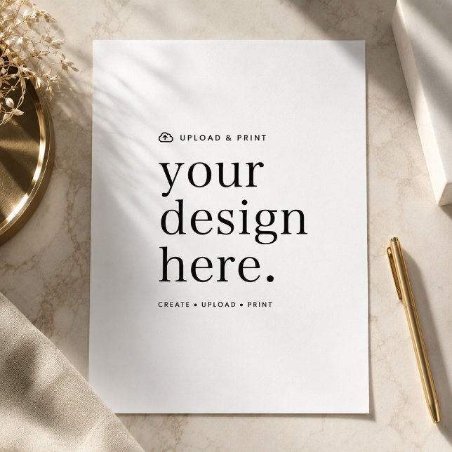 Paper Sheet | Design Upload 8.5x 11 US Letter (Totally custom stationery template with your unique style!)
