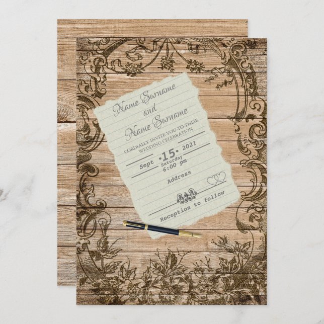 Paper sheet invitation (Front/Back)