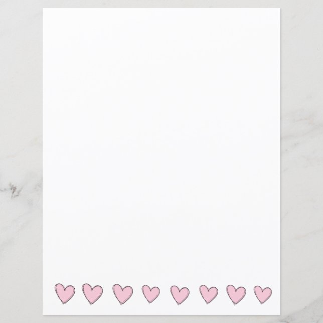 Paper Sheets -Pink Hearts (Front)