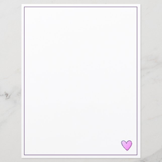 Paper Sheets - Pink Miami Heart (Front)