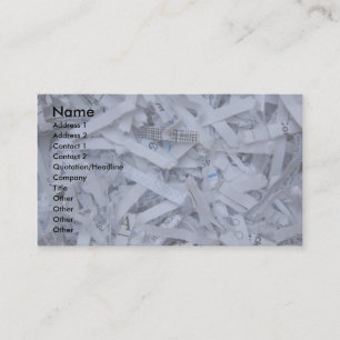 Paper Shredding Business Card