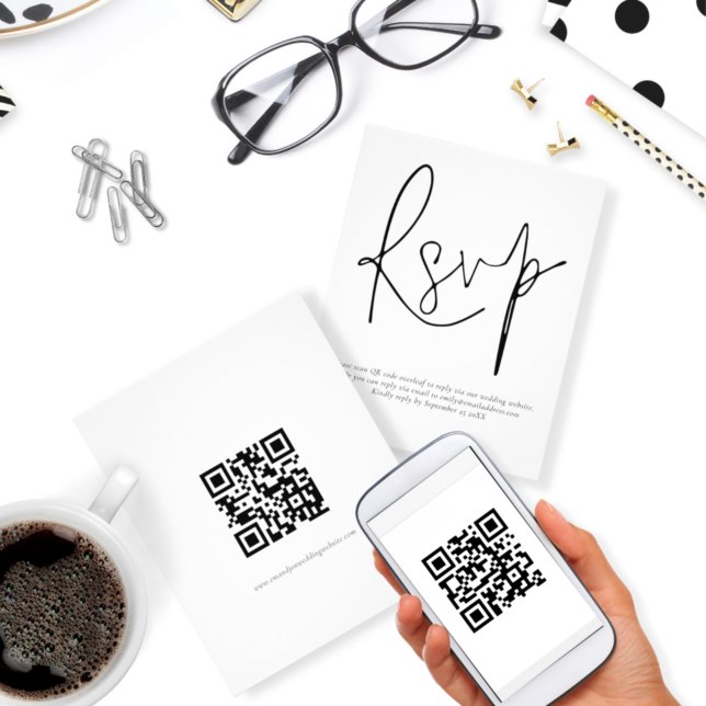 PAPER Simple QR Code Script Wedding RSVP (Creator Uploaded)