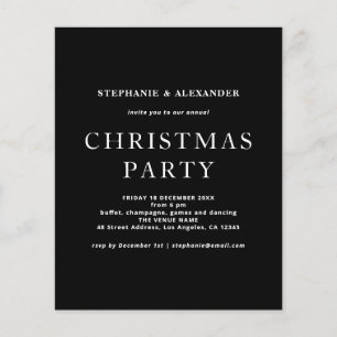 PAPER Simple White Black Christmas Party 