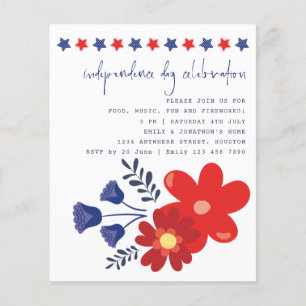 PAPER   Stars Florals Independence Day Invite