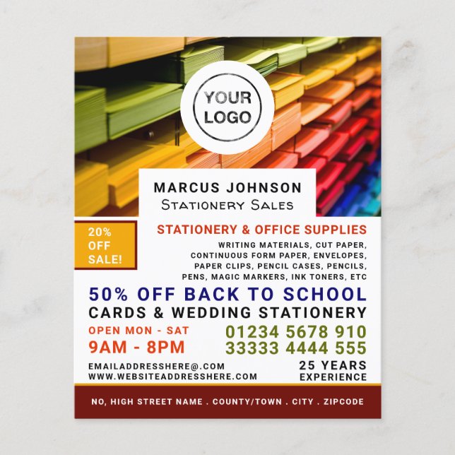 Paper, Stationery & Office Supplies, Stationer Flyer (Front)