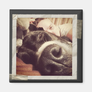 Paper Taped Frame Old Instagram Photo Magnet