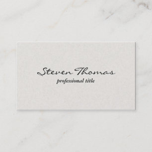 Paper Texture EggShell White Business Card