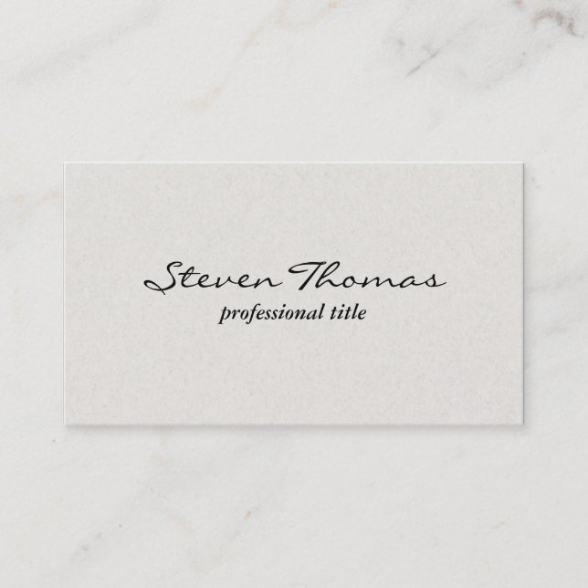 Paper Texture | EggShell White Business Card (Front)