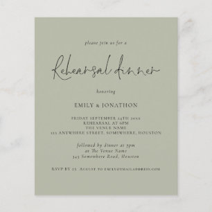 PAPER   Wedding Rehearsal Dinner Light Sage Invite