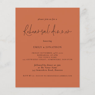 PAPER Wedding Rehearsal Dinner Terracotta Invite