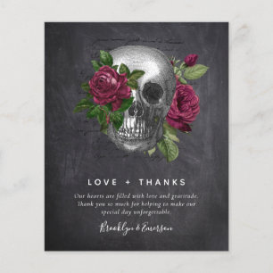 PAPER Wedding Thank You Note   Gothic Skull Photo