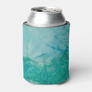 Paper With Blue, Green, And Black Paint Abstract Can Cooler