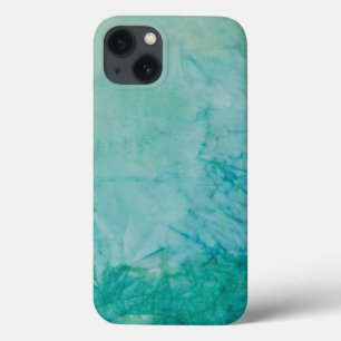 Paper With Blue, Green, And Black Paint Abstract iPhone 13 Case