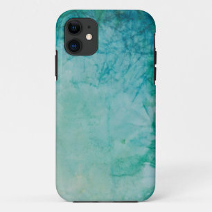 Paper With Blue, Green, And Black Paint Abstract iPhone 11 Case