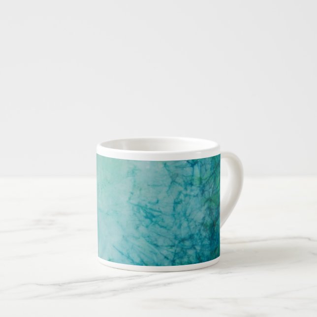 Paper With Blue, Green, And Black Paint Abstract Espresso Cup (Front Right)