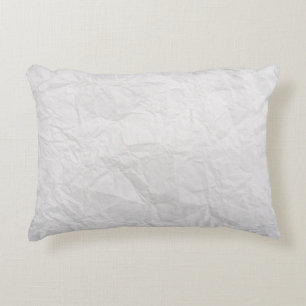 Paper wrinkled white cute texture decorative cushion