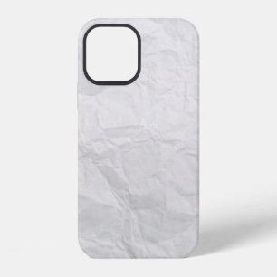 Paper wrinkled white cute texture iPhone 12 case