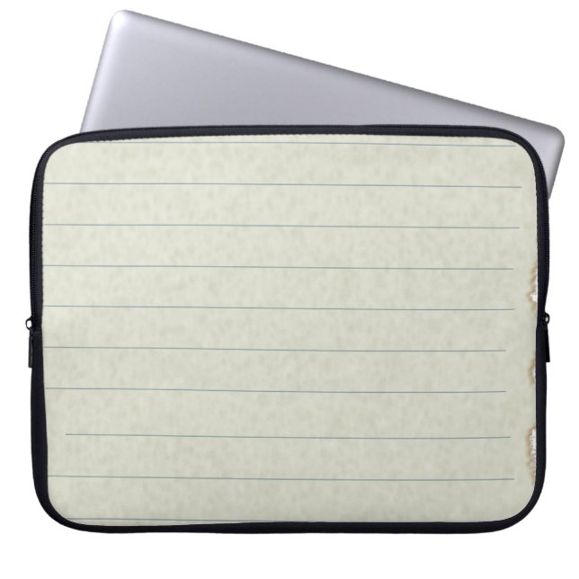 Paper write texture lines template laptop sleeve (Front)