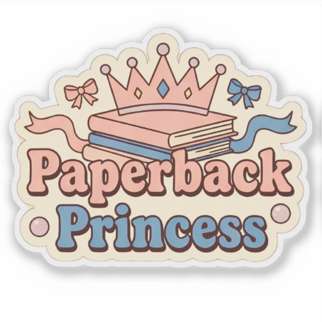 Paperback Princess - book lover reading (Front)