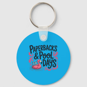 Paperbacks Pool Days And Flamingo Summer Splash Key Ring