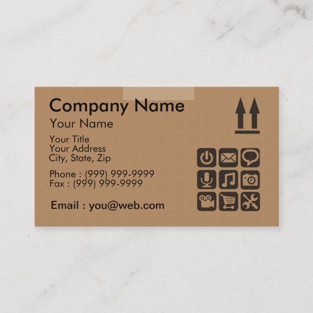 paperboard of computer business card (Front)