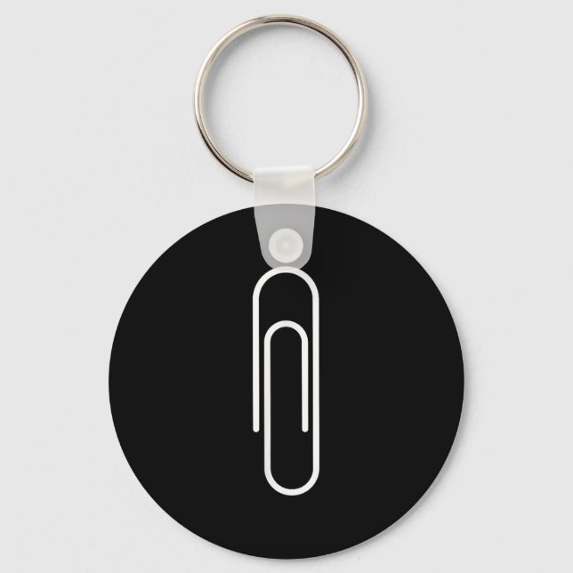 Paperclip, Funny, Jokes, Sarcastic  Key Ring (Front)