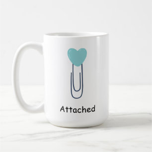 Paperclip Heart Love Minimal Line Art Coffee Mug