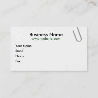 Paperclip White Business Card
