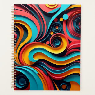 Papercut Colourful Waves Artwork Planner