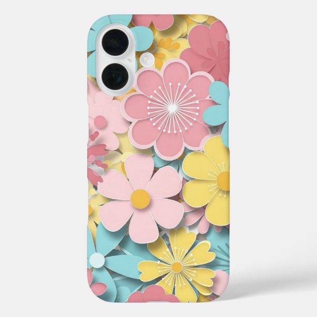 Papercut Flowers Case-Mate iPhone Case (Back)