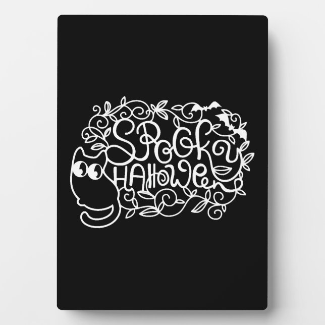 Papercut Halloween Spooky Halloween Plaque (Front)