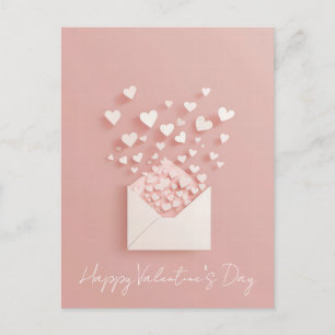 Papercut Hearts Valentine's Greeting Postcard