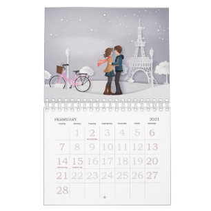 Papercut Love & Romance Couples Calendar