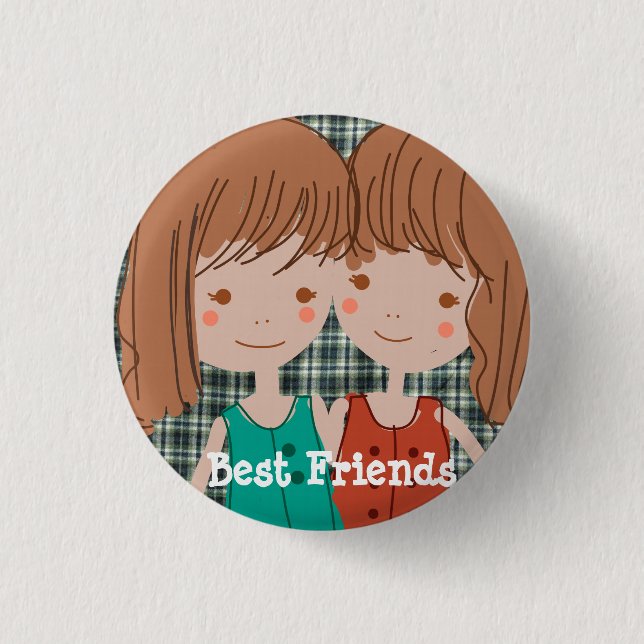 PaperFruit Best Friends Button (Front)