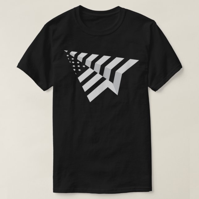 Papers Plane USA Papers Aeroplane  T-Shirt (Design Front)