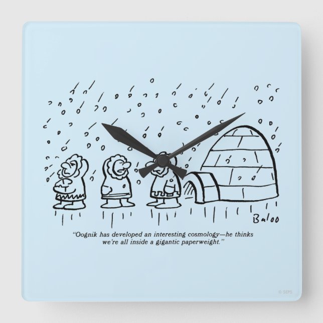 Paperweight Square Wall Clock (Front)