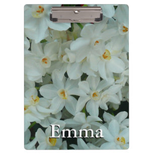 Paperwhite Narcissus Delicate White Flowers Clipboard