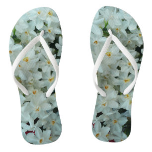 Paperwhite Narcissus Delicate White Flowers Thongs