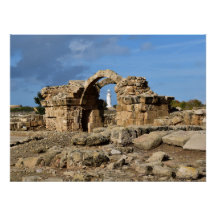 Paphos archeological park, ruins and lighthouse