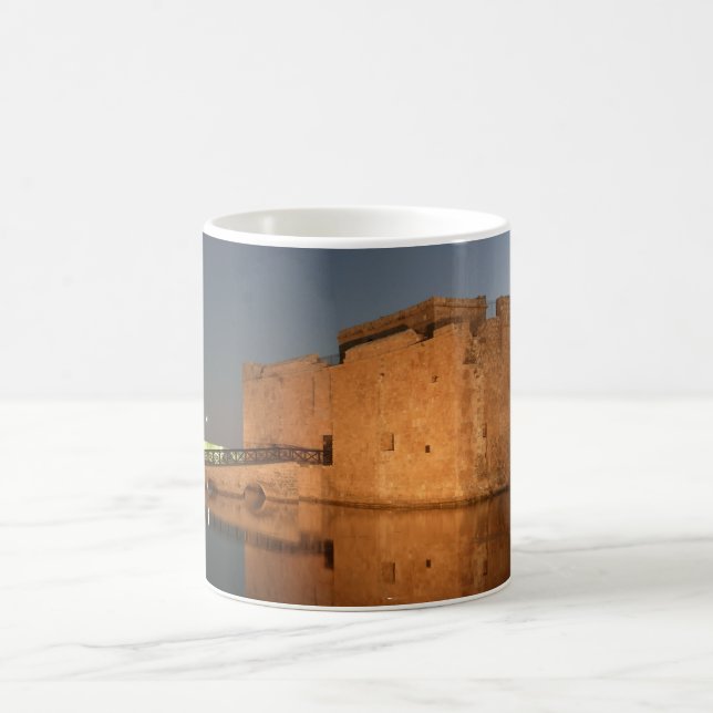 Paphos Castle and reflections Coffee Mug (Center)
