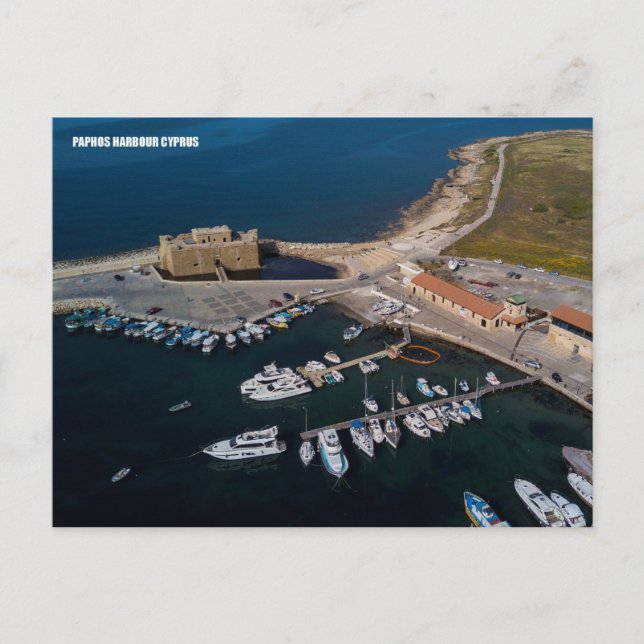 Paphos castle postcard mediaeval fort harbour harb (Front)