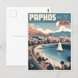 Paphos City, Cyprus holiday gift souvenir Postcard