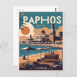 Paphos City, Cyprus holiday gift souvenir Postcard